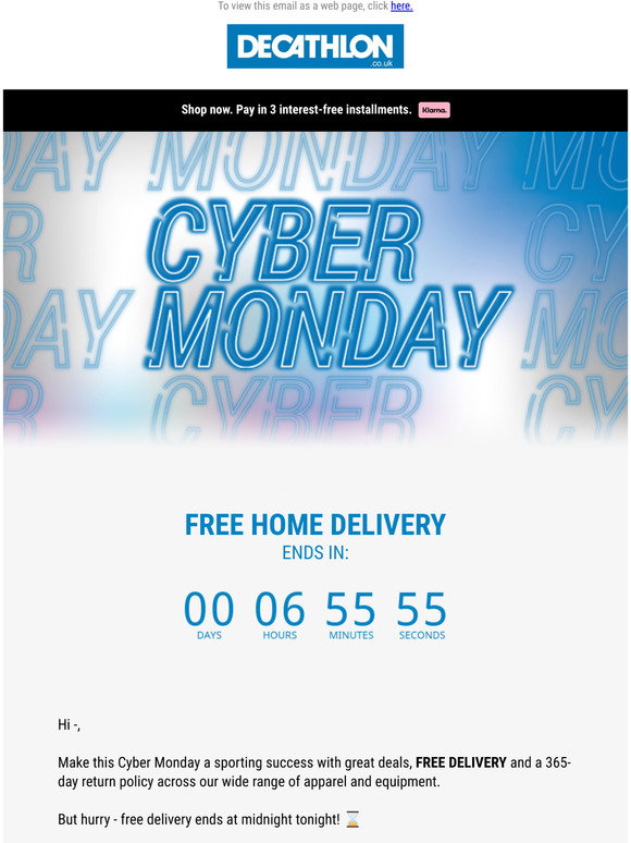 decathlon free delivery