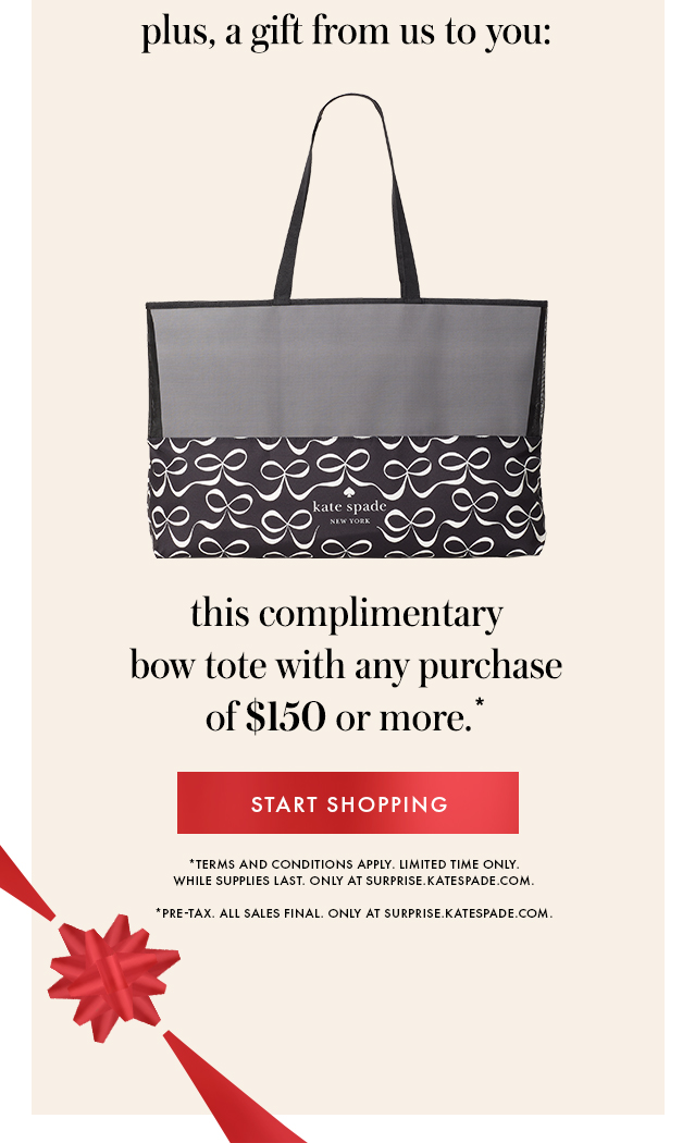 Kate Spade Complimentary Tote 2024 favors