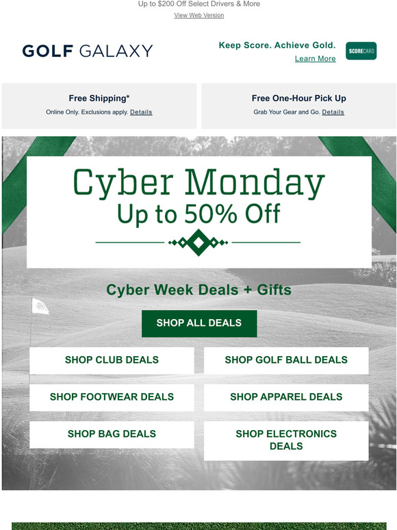 golf galaxy cyber monday