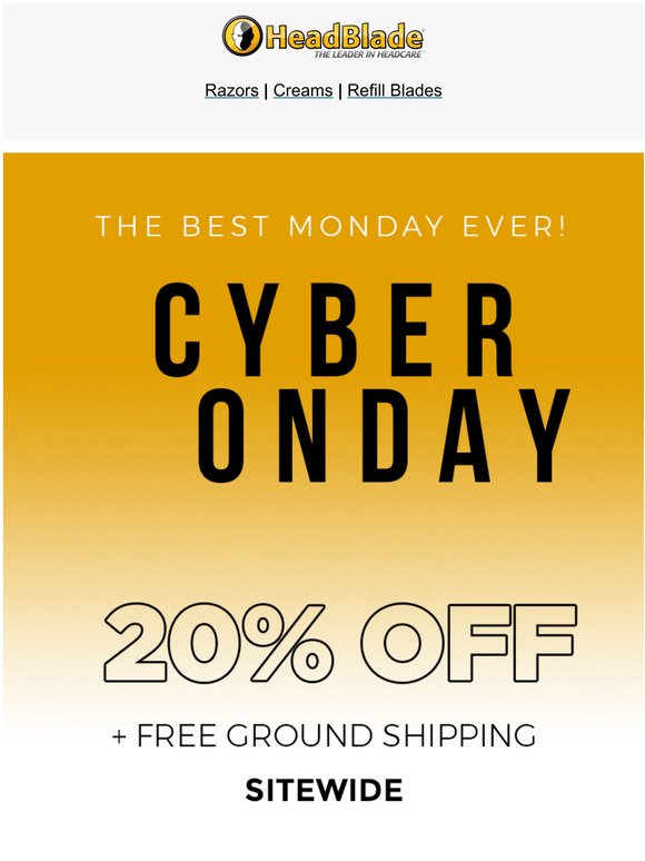 📢 Cyber Monday: 20% OFF + Free Ground Shipping*