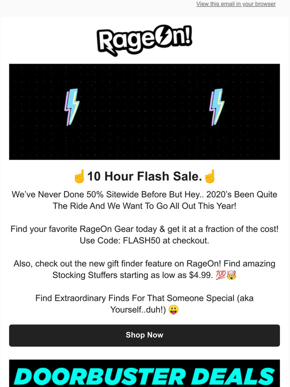 Flash Sale! Get 50% off for a limited time. Literally only a 10 hour sale.