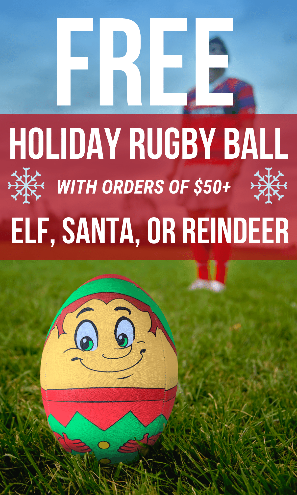santa rugby ball