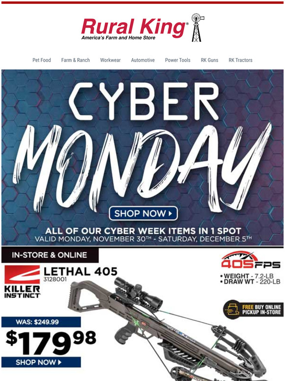 Rural Get These Cyber Week Deals Before They're Gone! Milled