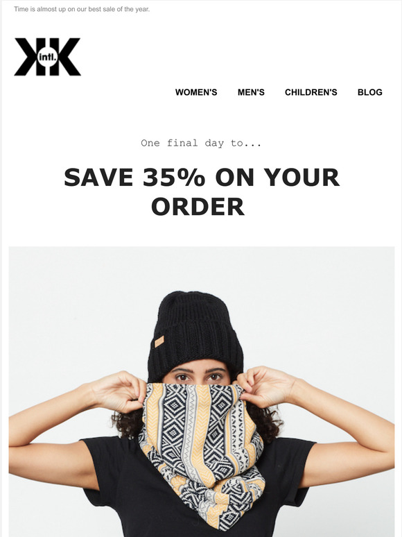 The Final Day of 35% Off