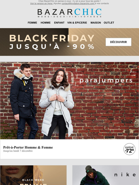 bazarchic Parajumpers Apologie UGG Black Friday Nike Di