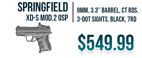 Springfield XD-S Mod.2 available at Impact Guns!
