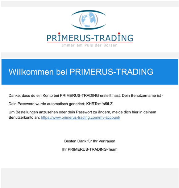 Dein Konto bei PRIMERUS-TRADING