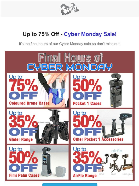 📷 Final Hours - Cyber Monday Sale Finishing Soon!