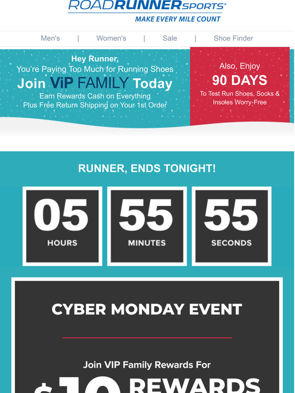 road runner sports cyber monday