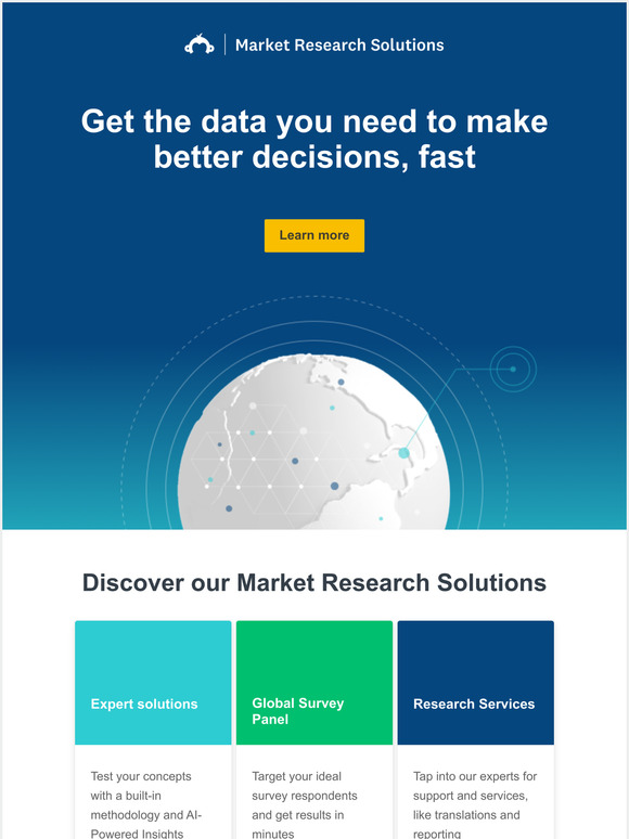 Launch custom market research, on demand