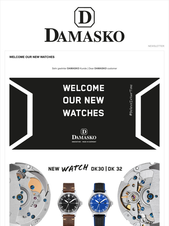 WELCOME OUR NEW WATCHES 
