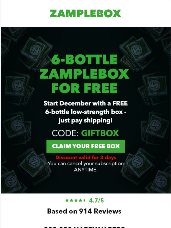 FREE ZampleBox for December!