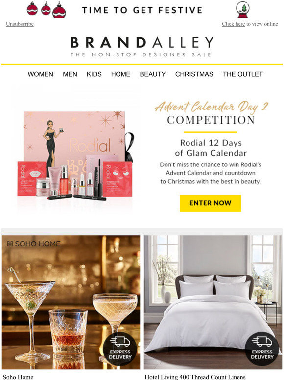 brand alley Advent Calendar Win Rodial 12 Days of Glam Calendar! Soho