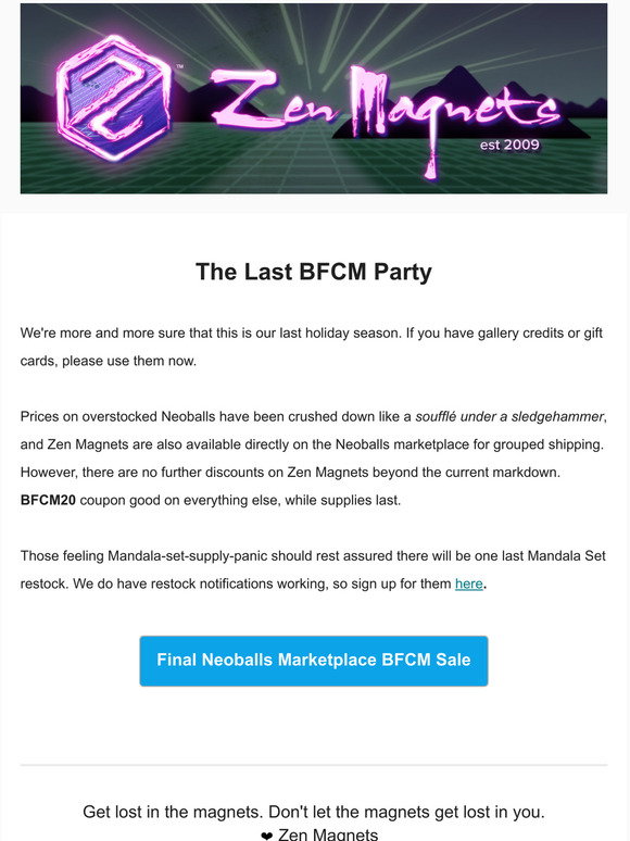 Neoballs: What we're up to this year 