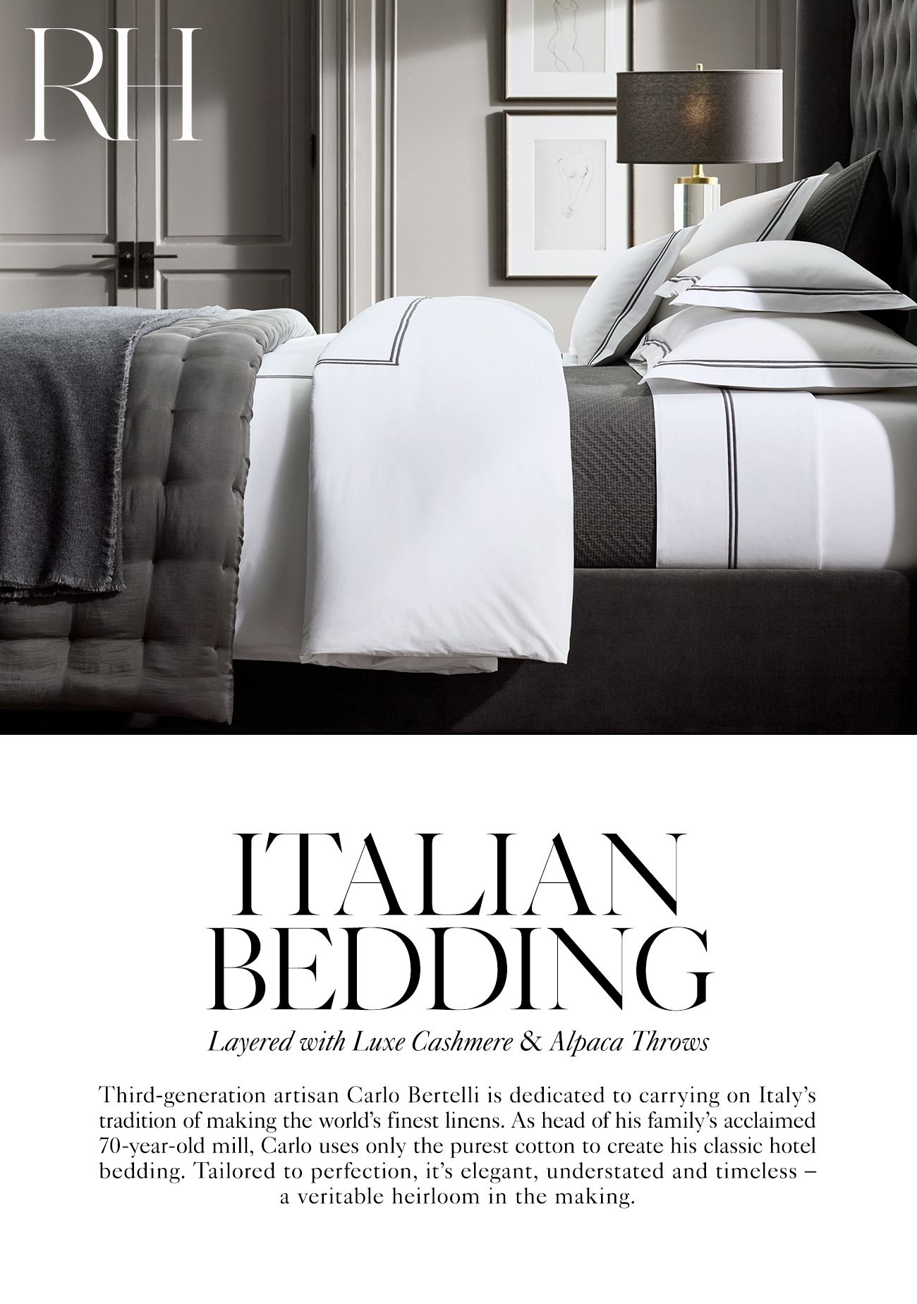 Restoration Hardware The World’s Finest Italian Bedding by Carlo