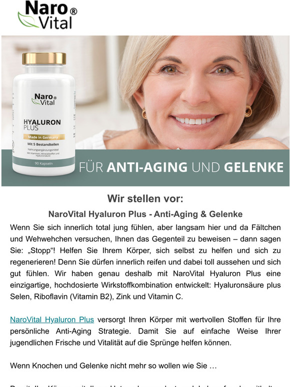 NaroVital: ? Anti-Aging & Gelenke - Hyaluron Plus | Milled