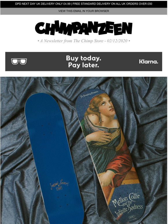 The Chimp Store HUF x Smashing Pumpkins Skate Deck Milled