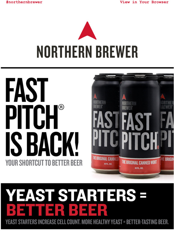 Northern Brewer Home Brewing Supplies Fast Pitch® is Back! Here's Why Your Beer Needs it. Milled