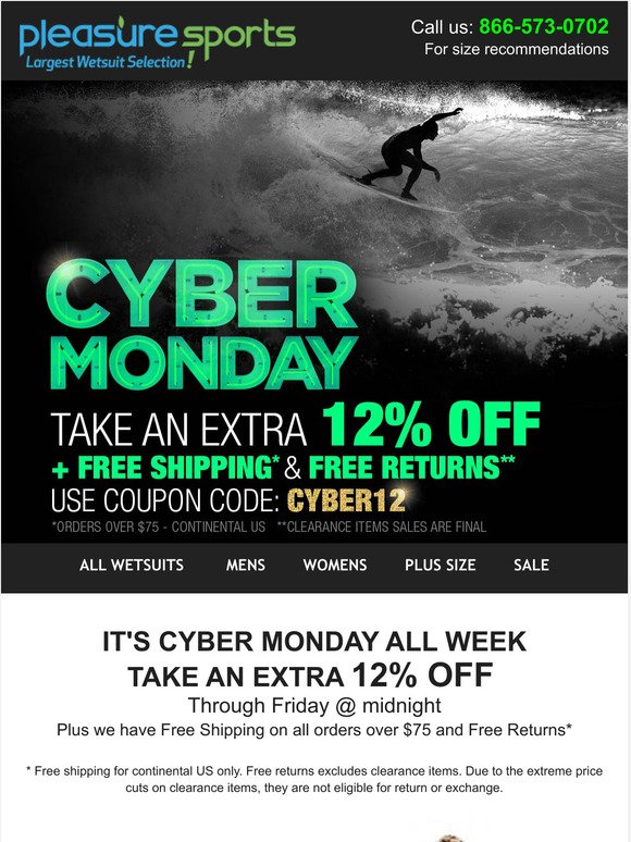 CYBER MONDAY All Week! Plus FREE Shipping & FREE Returns