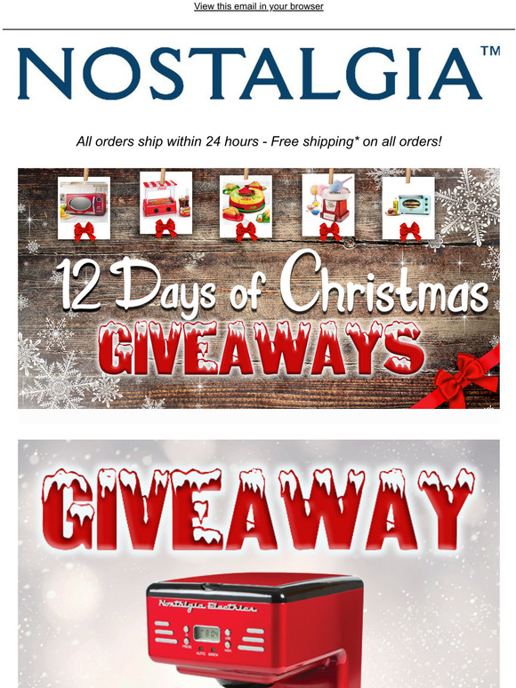 Nostalgia Products 12 Days of Christmas Giveaway! Today Retro Coffee