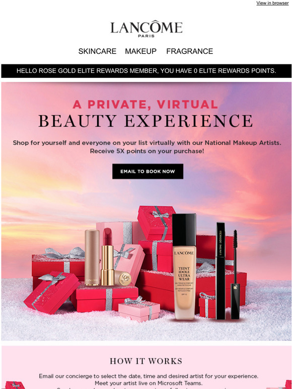 Lancôme US: A Free & Virtual Consultation For You! | Milled