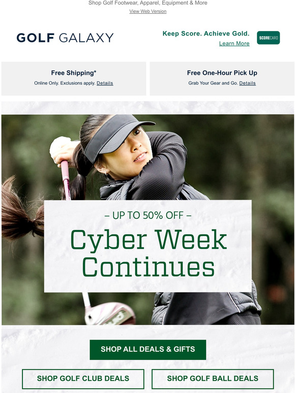 golf galaxy cyber monday