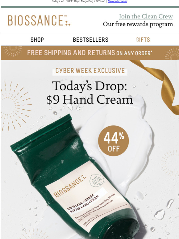 biossance hand cream