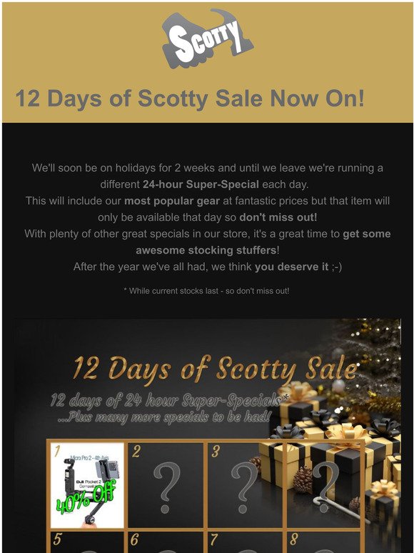 📷 12 Days of Scotty Sale - Scotty Makes Stuff