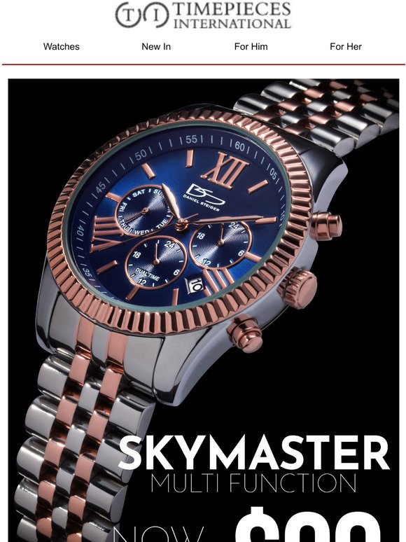 Time Pieces Usa: Daniel Steiger: Skymaster Men's Watch | Milled