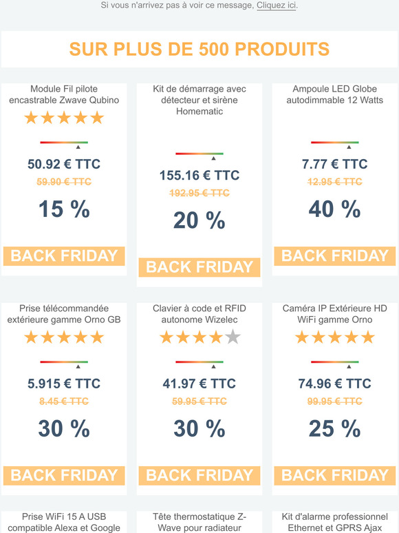 ⚫ BACK FRIDAY ⚫ Des remises jusqu'à 80% pour le retour du Black Friday !
