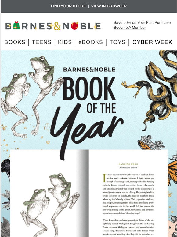 Barnes & Noble: Announcing the 2020 Barnes & Noble Book of the Year ...