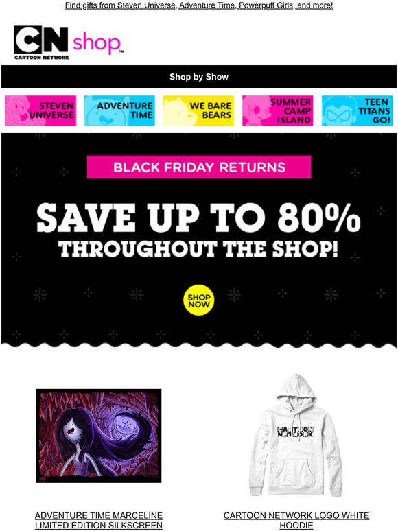 Black Friday Returns, save up to 80% sitewide!
