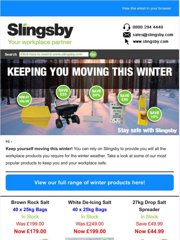 Winter Products from Slingsby