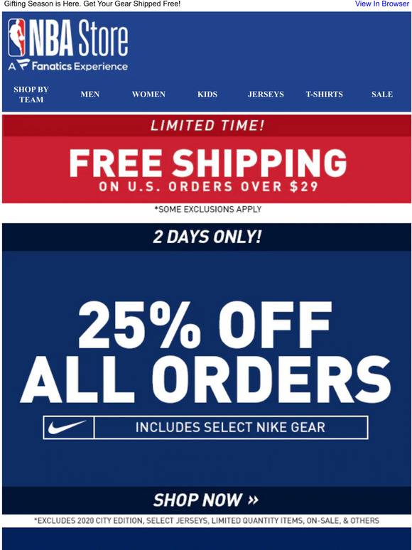 nba shop coupon