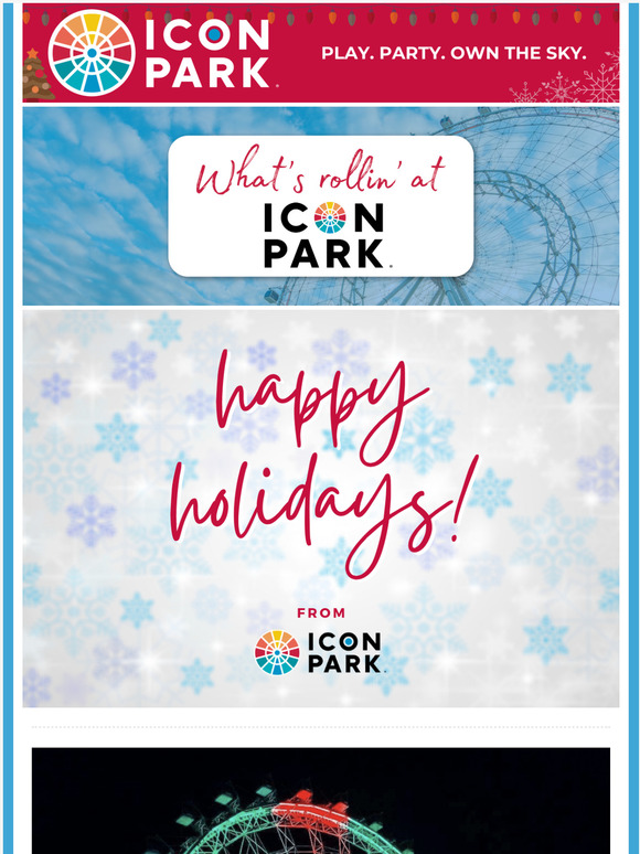 What's rollin' at ICON Park - December Newsletter