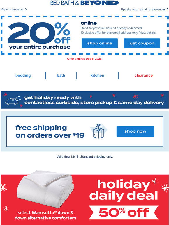 Bed Bath & Beyond Shop gifts by price under 25, under 50, or under