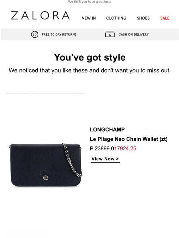 Longchamp Le Pliage Neo Wallet on a Chain