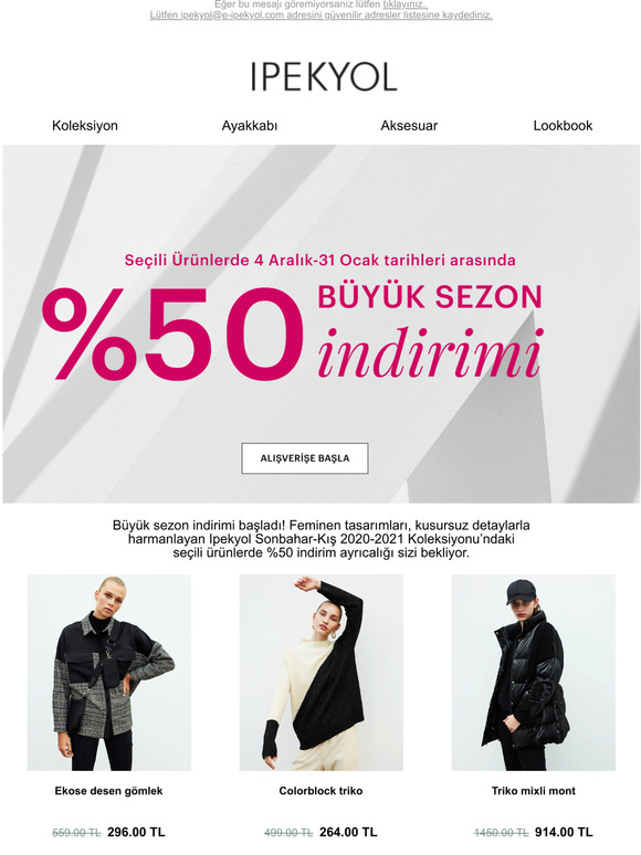 Ipekyol Cps Buyuk Sezon Indirimi Secili Urunlerde 50 Indirim Milled