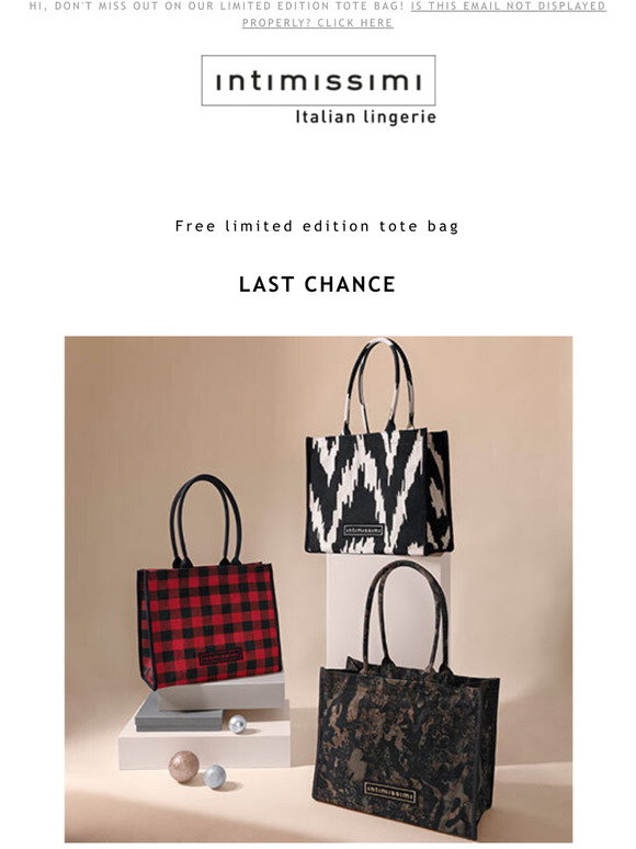 Intimissimi: Last Chance: Free Tote Bag! | Milled