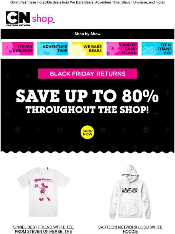 Last chance to save up to 80% in our Black Friday Returns event!