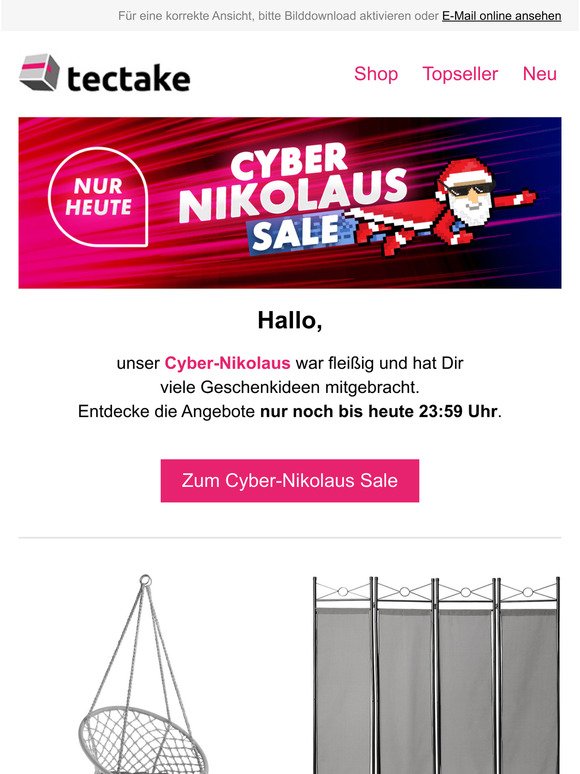 Nur heute Cyber Nikolaus Sale!