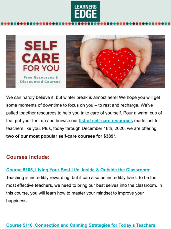 Learners Edge Emails From 2020