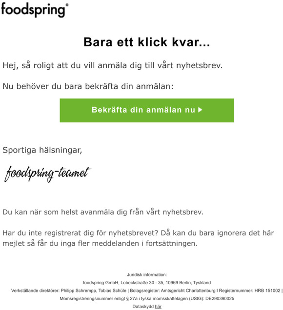 Bekräfta din anmälan