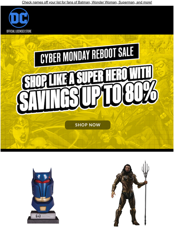 Save up to 80% in our Cyber Monday Reboot!