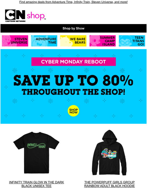 Save up to 80% sitewide during our Cyber Monday Reboot!