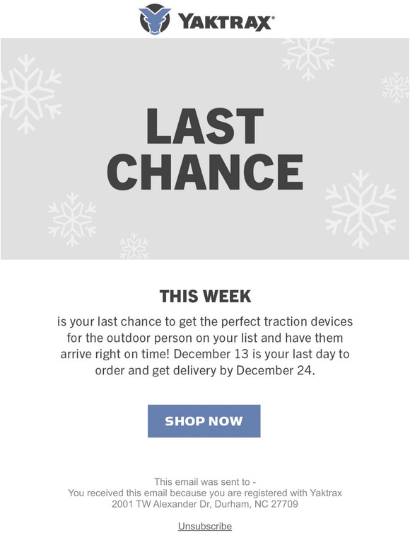 Hurry, order in time for the holidays!