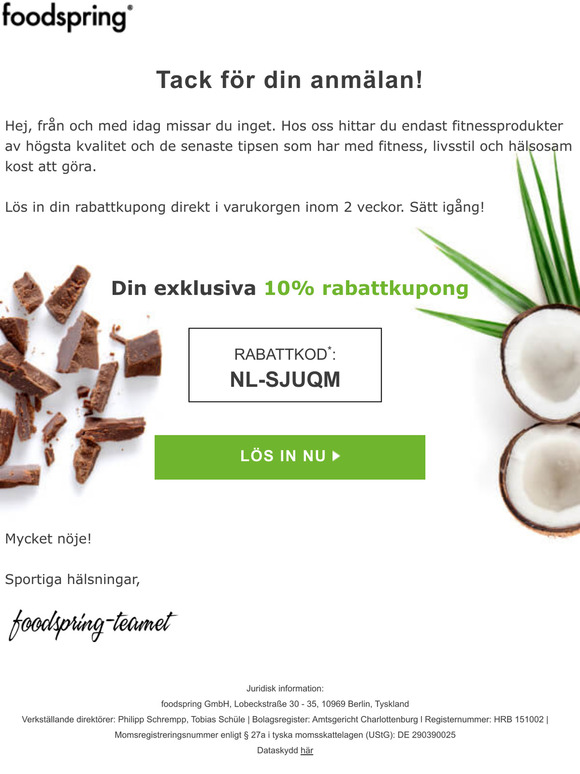 Du har anmält dig till vårt nyhetsbrev