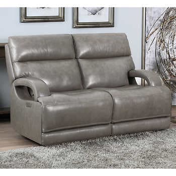 dovestone leather power reclining sofa