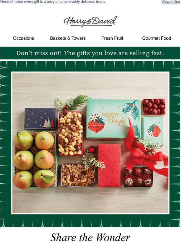 Harry & David Create a little Christmas magic with festive gourmet