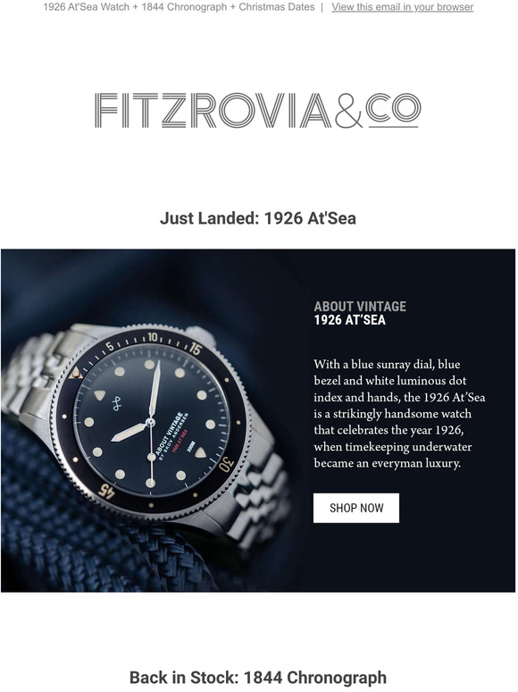 Just Landed: 1926 At'Sea Watch + Trending + Gift Ideas